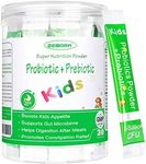 ZEBORA Kids Probiotic & Prebiotics Powder Age 3+ Support Children's Digestive & Immune System with Natural Source, Promotes Constipation Relief, Non-GMO, Gluten-Free, 30 Packets with 5 Billion CFUs