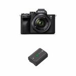 Sony Alpha ILCE-7M4K Full-Frame Hybrid Camera 33MP Interchangeable-Lens Mirrorless Camera|28-70mm Digital Zoom|4K 60P Video Recording|Real-Time Eye AF+Rechargeable Battery(NP-FZ100) - Black