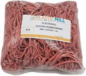 PlasticMill Rubber Bands - #33 Size - Pink Rubberbands - 1LB/500 Count