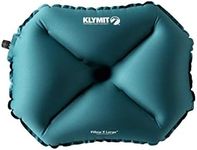 Klymit Pillow X Travel Pillow, Lightweight Inflatable Hybrid Airplane, Backpacking, Hammock, and Camping Pillow, Teal, Large