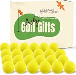 Amy Sport Practice Golf Balls Foam More Weight Value 16/32 Pack, High Density Real Feel 1/3 Distance of Regulation Golf Ball, Soft Durable for Backyard Indoor Outdoor Training (Light Yellow 32 Pack)