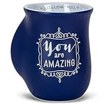 You are Amazing Midnight Blue 14 Ounce Ceramic Handwarmer Mug