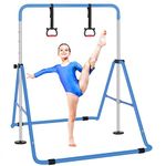 ITHWIU Extensible Creative Gymnastics Bar, Foldable Horizontal Bar with Adjustable Height, Practice Bar Gymnastic Family Training for Children, Blue