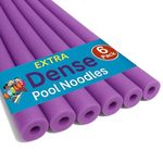 Oodles of Noodles Oodles of Noodles Foam Pool Swim Noodles with Connector, 6-Pack, 52-Inch, Purple, Bulk Pack