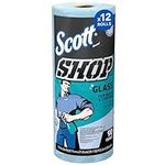 Scott 32896 Shop Towels, Glass, 1-Ply, 8.6" x 11", Blue, 90 Sheets per Roll (Case of 12 Rolls)