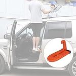 Car Door Step, Vehicle doorstep foot pegs Foldable Roof Rack Universal Auto Latch Hook U Shaped Pedal with Safety Hammer Rubber Pad for Most SUV,RV, Truck Rooftop Ascend Climb Accessory