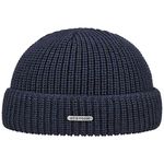 Stetson Nashville Knitted Docker Cap for Men - One Size (54-59 cm) - Made from 100% Merino Wool - Made in Germany - Rib-Knitted Wool Cap - Men?s Cap - for Autumn/Winter Blue One Size