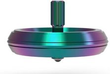 Plexity Labs UFO Tops Lake Superior - Metal Spinning Fidget Toy Top - Inspired by The 1953 Lake Superior UFO Incident - Psychedelic Stainless Steel