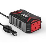 BESTEK 300W Pure Sine Wave Power Inverter 12V to 240V 230V with 4.8A Dual Smart USB Ports Car Adapter Charge Your Laptop, iPad, iPhone, Tablet, Consoles & More