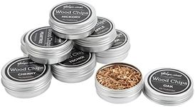 8 Flavors Natural Smoking Wood Chips, Smoke Infuser Chips Including Apple, Hickory, Beech, Cherry, Peach, Pear, Oak Sawdust, Mixed Logs, Cocktail Smoker Chips for Cocktails, Drinks, Food, BBQ