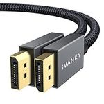 DisplayPort Cable, iVANKY DP Cable 165Hz, High Speed [2K@165Hz, 2K@144Hz, 4K@60Hz, 3D] DisplayPort to DisplayPort Cable, Nylon Braided & Gold-Plated, Compatible Laptop, PC, Gaming Monitor, TV - 1M