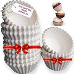 White Mini Cupcake Liners - 300-Pack - Mini Cups Sized Paper Cupcake Wrappers - Fits Perfectly Any Mini Muffin Baking Pan - Cup Cake Liner for Cupcakes, Muffins, Keto Fat Bombs & Mini Cheesecakes