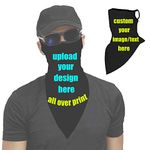 Custom Neck Gaiter with Earloops - Qianta Face Bandanas Personalize Face Cover Reusable Balaclava for Men Women… (1)