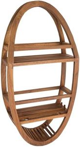 AquaTeak Patented Moa Oval Teak Shower Organizer