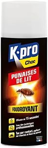K.Pro Aérosol Foudroyant Punaises de Lit - 400 ML - Idéal pour éliminer Rapidement Les Punaises de Lit et Leurs Larves - Pack de 2