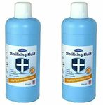 Dr Johnson's Highly Concentrated Sterilising Fluid - 1 Liter (Pack of 2) - Ensuring Hygiene with Baby Bottle Cleaner - Cold Water Steriliser for Ultimate Cleanliness