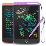 TECJOE 2 Pack LCD Writing Tablet, Colorful Doodle Board Electronic Writing Drawing Board for Kids, Learning Toys Gifts for 3-6 Years Old Boys and Girls, 8.5 Inch (Pink and Purple)