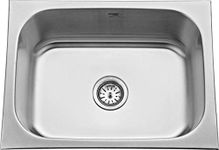 SILVER LINE Stainless Steel Grade 304 Kitchen Sink (Silver, Matt, 24"x18"x9")