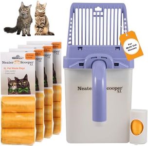 Neater Pets Neater Scooper XL Cat Litter Scoop, 195 Refill Bags – Extra-Large Capacity Mess-Free Cat Litter Scooper with Bag for Large & Multiple Cats, Spill-Proof Litter Box Scooper with Scoop Holder