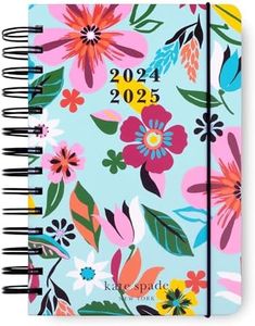 Kate Spade New York Medium Weekly and Monthly Planner August 2024 - December 2025, Hardcover Spiral Agenda, Daily Planner with Monthly Calendar, Stickers, & Pockets (Safari Floral)