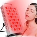 Hottoerak Red Light Lamp Panel, 660nm Red Light Lamp & 850nm Infrared Lamp, LED Red Light with Timer