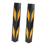 Wall Corner Guard Wall Protector 2pcs Garage Reflective Strips Garage Car Stop Indicator Rubber Rubber Black Limiter Reflective s Corner Guards