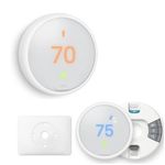 Google Nest Thermostat - Programmable Smart Learning Thermostat with Easy Installation and Trim Kit Bundle, White