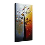 Wieco Art Life Tree Large Floral Oil Paintings on Canvas Wall Art Ready to Hang for Living Room Bedroom Home Decorations Modern 100% Hand Painted Stretched and Framed Grace Abstract Flowers Artwork