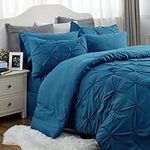 Bedsure Teal Comforter Set Queen - 
