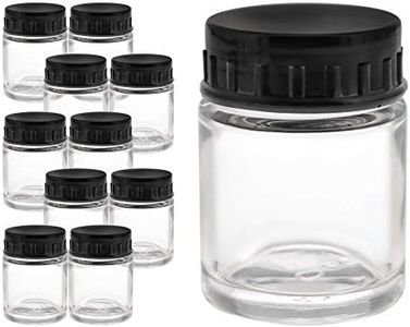 Master Airbrush Brand Box of 10-each TB-001 Empty 3/4-Ounce (22cc) Glass Bottle Air Brush Depot Airbrushing Accessories Works with Master Badger Paasche Iwata Airbrushes