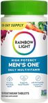 Rainbow Light Multivitamin for Men, Vitamin C, D & Zinc, Probiotics, Men's One Multivitamin Provides High Potency Immune Support, Non-GMO, Vegetarian, 150 Tablets