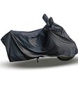 RiderShine Dust & Waterproof Bike Body Cover Compatible with Classic 350 with Double Mirror Pocket Black