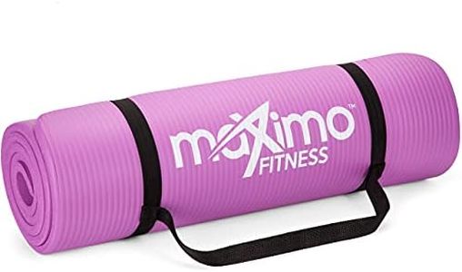 Maximo Fitness Yoga Mat - Multipurpose 72" x 24" x 0.5"(Standard) Exercise Mat for Men, Women and Kids, Ideal Non Slip Workout Mats for Yoga, Pilates, Gym Exercise with Carrying Strap