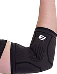 Fit Active Sports Elbow Arm Brace Compression Sleeve | Tendonitis, Epicondylitis, Golf, Tennis, Gym Recovery Support Band For Men And Women | Great For Pain Relief, Workout, Weight Lifting (Black, Extra Large)