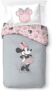 Jay Franco Disney Minnie Mouse One of a Kind 100% Cotton Single Duvet Cover Set - Includes Pillowcase