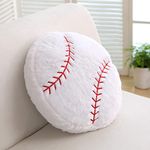 Wadser Plush Baseball Pillow 17.7" Stuffed Throw Pillows Soft Sports Ball Pillow Durable Interactive Gifts Boy Room Decor