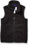 Amazon Essentials Boys' Polar Fleece Vest, Black, Large