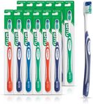 GUM Super Tip Toothbrush, Soft Bristle Toothbrush for Adults with Tongue Cleaner, Compact Head, 1ct (Pack of 12)