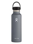 HYDRO FLASK - Water Bottle 621 ml (21 oz) - Vacuum Insulated Stainless Steel Water Bottle with Leak Proof Flex Cap and Powder Coat - BPA-Free - Standard Mouth - Stone