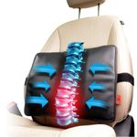 AJUVIA Back Vitalizer - Car Lumbar Support for Driving Seat - Lumbar Support for Office Chair Back Support Lumbar Cushion - Back Support for Car Seat Driver - Coussin Lombaire Chaise de Bureau