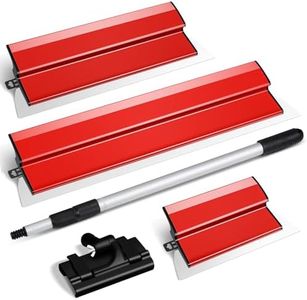 suokoun Skimming Blade Set, 10, 16 & 24 Inch Skimming Blade with 28-62 Inch Extension Handle, Professional Drywall Finishing Tools for Drywall/Wallboard