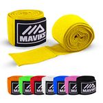 MAVIKS Boxing Hand Wraps 180 inch Bandages for Martial Arts Kickboxing Muay Thai MMA Training Sparring Inner Gloves for Men Women Mitts Protector with Thumb Loop (Yellow)