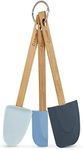 Culinare Naturals C70018 3 Piece Spatula Set, Sustainable Bamboo/Silicone, (L)280 mm x (W)65 mm, Kitchen Utensils/Tools, Heat Resistant Silicone, Includes 3 x Cooking Spatulas, Not Dishwasher Safe