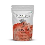 mi nature Hibiscus Powder (SABDARIFFA)| Pure & Natural | (227g/(1/2 lb)/8 ounces) |No chemical & Preservatives| Cruelty Free| Made In India