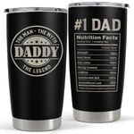 SANDJEST Daddy The Man The Myth The Legend Tumbler with Lid - 20oz Insulated Stainless Steel Mug - Coffee Mug for Sport Office Travel