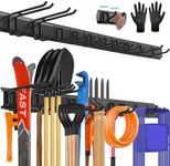 SUKIZZ 64'' All-Metal Garage Tool Organizer Wall Mount – Heavy-Duty Tool Rack Holds 680 lbs, Adjustable Hooks for Garage, Yard, and Garden Equipment