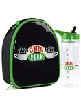 FRIENDS Lunch Bag & 600ml Sports Water Bottle Set | Central Perk Adventure for Adults & Kids | Boys & Girls Black Food Container | TV Series Nostalgia | Durable Material for Everyday Adventures