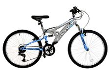 Dallingridge Crossbow Junior Full Suspension Mountain Bike, 24" Wheel, 18 Speed - Grey/Blue