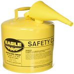 Eagle Mfg 258-UI-50-FSY 5Gal.Metal Yellow Type Isafety Can W-F-15 Funnel