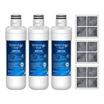 Waterdrop Plus LT1000PC ADQ747935 NSF 401 Refrigerator Water Filter and Air Filter, Reduce PFAS, Replacement for LG® LT1000P®, LRFWS2906V, LRMVS3006S, LMWS27626 and LT120F®, 3 Combo (Package May Vary)